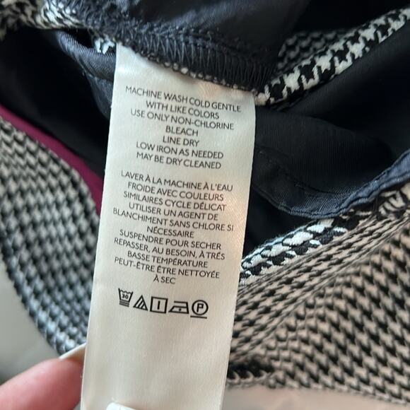 NEW! ANTHROPOLOGIE MAEVE flare wide cuffed herringbone trousers 0 - Picture 6 of 14